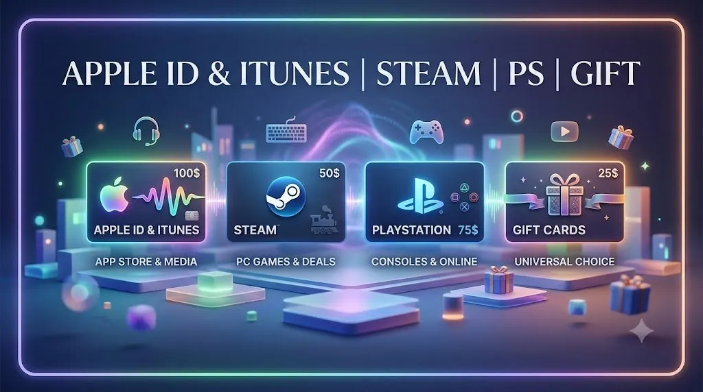 Apple ID & iTunes | Steam | PS | Gift